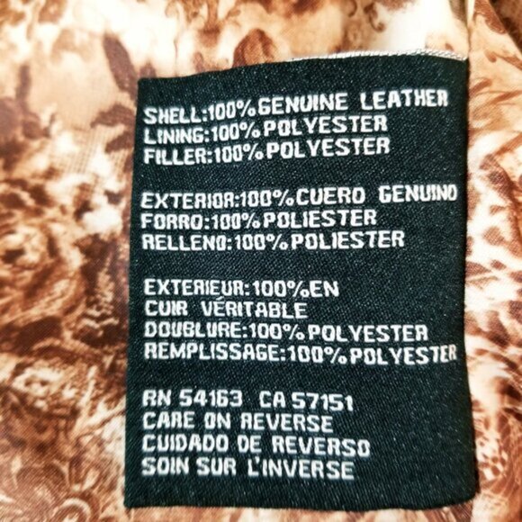 Guess Genuine Leather Moto Cropped Style Jacket – Warm Brown - Sz XL - Picture 5 of 15